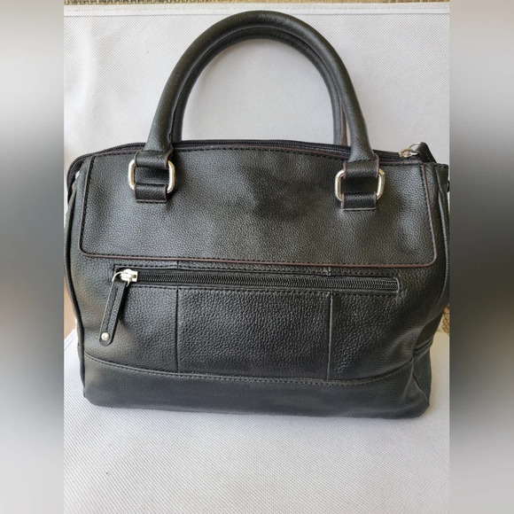 TIGNANELLO BLACK LEATHER SHOULDER BAG - Picture 2 of 6